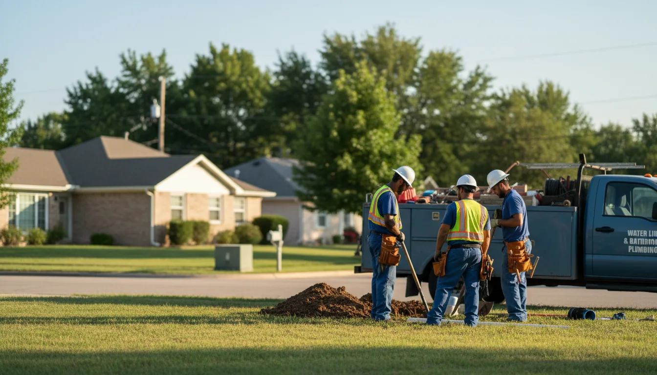 Residential water line and bathroom plumbing service in New Franklin, MO